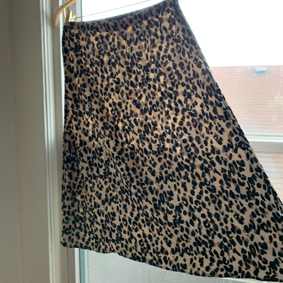 Leopard Halogen A-line Midi Skirt - Picture 4 of 5